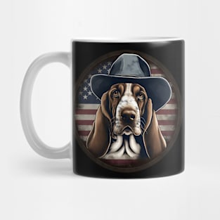 Patriotic Basset Hound Mug